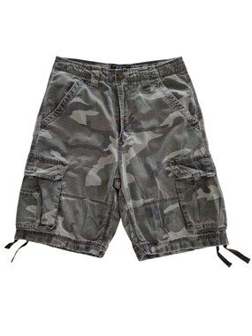 CSG Mens Cargo Camo Ripstop 100% Cotton 10-inch inseam Shorts Size 30